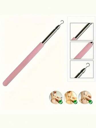 1/2/4 件装不锈钢手链佩戴辅助器，无异味，无需电池 - 简约珠宝项链钩佩戴工具，时尚金属配饰，简易美容个人护理造型工具（长短可调节），价格实惠，适合作为圣诞礼物、化妆品、化妆工具、平价好物、礼品、女士礼品、圣诞礼物