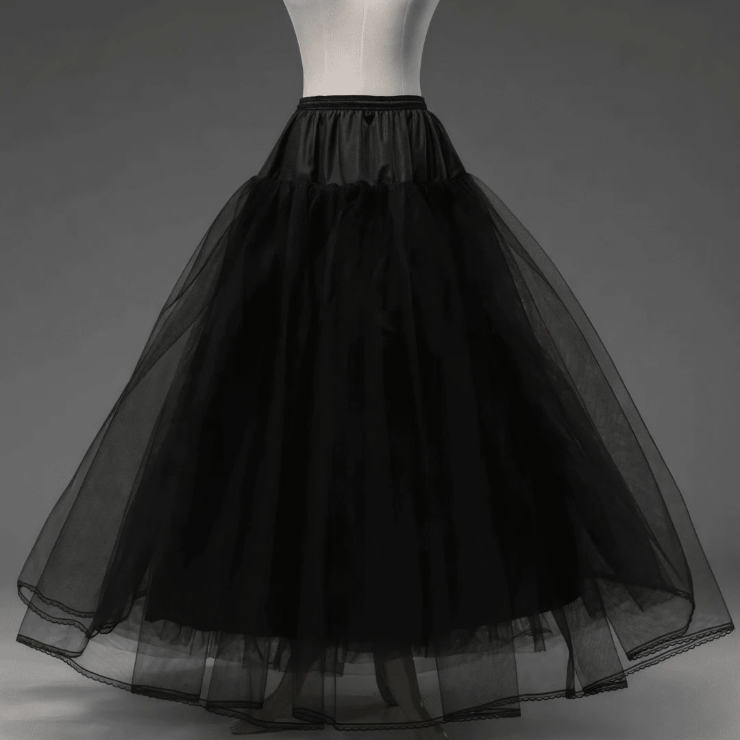 1pc Women's 4-Layer Boneless Tulle Petticoat Skirt, Soft Lining, Multi-Layer Fluffy Ruffled Hem, Bridal Wedding Dress Accessory Fall Clothes For Women