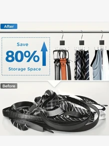 1 Piece Metal Belt Hanger, Multi-Functional Belt Organizer, Space-Saving Design, Suitable For Stylish Wardrobe Organization