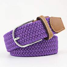 1pc 26-Color 3-Size Elastic Woven Belt (Width 3.3CM, Length 107-130CM), Fashion Sports Belt For Men