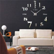 16 Inches/36 Inches/47 Inches Modern Design Large Wall Clock 3D/2D DIY Quartz Clocks Fashion Watches Acrylic Mirror Stickers Living Room Home Decor Horloge Mirror Numbers Stickers For Living Room Office Decorations Gift Gifts Birthday Graduation Room Decor Digital Clock Alarm Clock Bedroom Decor Dormitory Decor Back To School School Decor School Surprise School Supplies