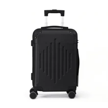 3 Piece Travel Suitcase With Corner Protectors, 20/24/28 Inch, Durable Hard Shell, 360 Degree Spinner Wheels, Multifunctional, Large Capacity, Lightweight, Fashionable Multicolor - 24inch Black - View 1