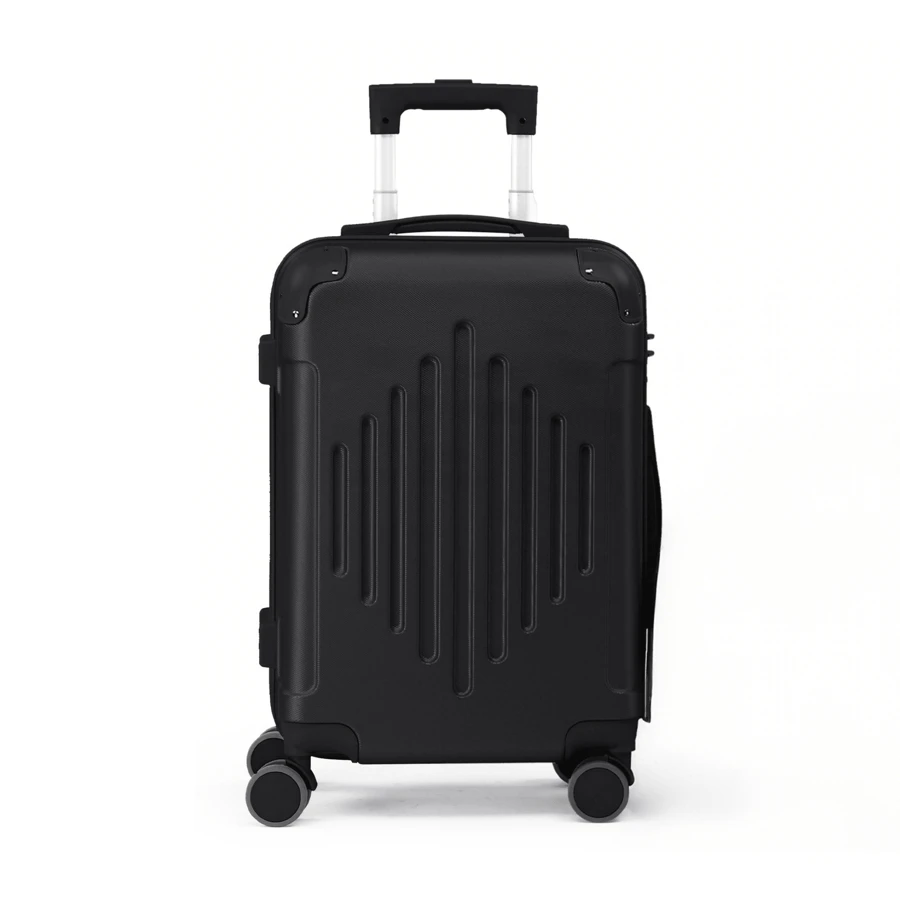 3 Piece Travel Suitcase With Corner Protectors, 20/24/28 Inch, Durable Hard Shell, 360 Degree Spinner Wheels, Multifunctional, Large Capacity, Lightweight, Fashionable Multicolor - 24inch Black - View 1