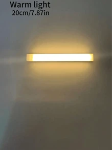 1 szt. Długie światło szafkowe, światło z czujnikiem LED, ciepłe światło, regulowane, ładowane przez USB, odpowiednie do sypialni, salonu, kuchni, garderoby, korytarza, łatwa instalacja, energooszczędne, miękkie oświetlenie, światło nocne