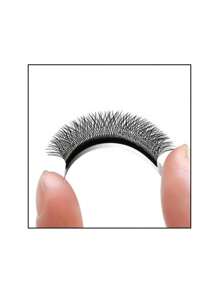 10 filas de extensiones de pestañas premontadas con estilo en W, tipo C/D, rizado 3D/4D/5D/6D/7D/8D/YY/6D, elípticas reales/planas, 5D en forma de flor, pétalos naturales y suaves, efecto de volumen y floración automática de la marca HUENTHUN