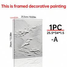 1pc Abstract Ocean Waves Textured Acrylic Painting, Hand-Painted White Wave Art, Frameless, Space & Fantasy Themed, Elegant Wall Decor For Living Room, Entryway, Office, Reception Area