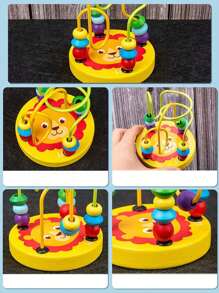 5-In-1 Wooden Toy Set: Percussion Instrument, Piano, Clock, Caterpillar, Beaded Puzzle, Music Educational Toys For Boys And Girls