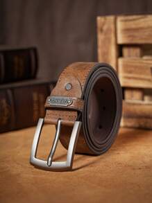 1条男士PU皮腰带，适合休闲、商务、夏季送礼，也适合学校休闲、商务场合、送给男友、丈夫、父亲等男士的礼物，日常佩戴，时尚百搭，适合青少年、户外、度假、运动、旅行、街头、波西米亚风、复古秋季、万圣节等秋冬季配饰，适合青少年、青年、男士，休闲、户外、运动、度假、毕业礼物、生日礼物、日常佩戴。