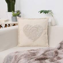1Pc, Capa de Almofada de Coração Dia das Mães Capas de Almofadas Decorativas Bordadas Almofadas de Decoração Neutra para Casa, Capas de Almofadas Boho, Capas de Almofada de Coração para Sala de Estar 18 X 18 - Multicolorido - Ver 9