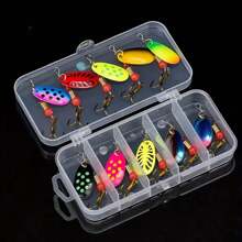 10pcs/Box Spray Colorful Sequins, Long-Range Biomimetic Bait, Suitable For Freshwater And Seawater