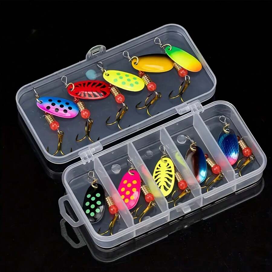 10pcs/Box Spray Colorful Sequins, Long-Range Biomimetic Bait, Suitable For Freshwater And Seawater