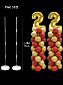 1/2pcs 120cm Balloon Column Kit, Balloon Tower Assembly Kit For Birthday, Graduation Ceremony, Wine Party, Bachelor Party, Bridal Shower, Wedding, Engagement Party, Anniversary, Gender Reveal, New Year Decora