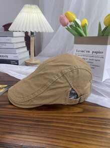 1 Stück Unisex Retro Britische Stil Zeitungsjungenmütze, Frauen Straßen Lässig Barett, Herren einfarbige minimalistische Zeitungsjungenmütze, Paar Frühling/Sommer Malermütze, vielseitig