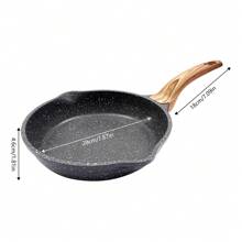 YUNRUX 20cm Frying Pan Non-Stick Frying Pan Black Frying Pan Non-Stick Coating - Black - View 2