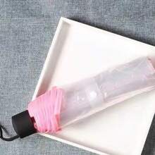 Transparent Umbrella Travel Size Folding Umbrella Compact Lightweight Windproof Rain Umbrella Clear Umbrella For Kids Adults Wedding Photography Travel Use - Multicolor 2 - View 8