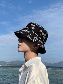 1pc Men's Bucket Hat, Ins Oversized Summer Hat, Sun Protection Hat