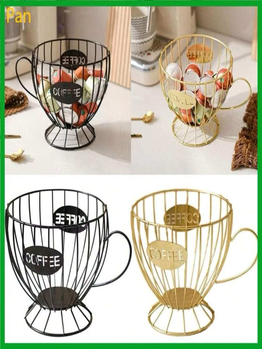 Versatile Rack Storage Coffee Organizer Portable Durable Display Stand - 金色 - 查看 1