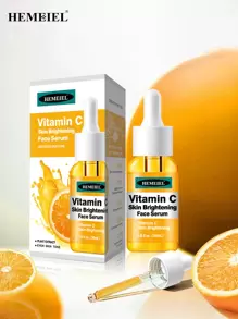 HEMEIEL 维生素 C 和咖啡因面部精华液,含透明质酸 1 件,保湿亮肤面部精华液,男女适用,日夜均可使用;美容面部护理产品 - 黃色 - 查看 2