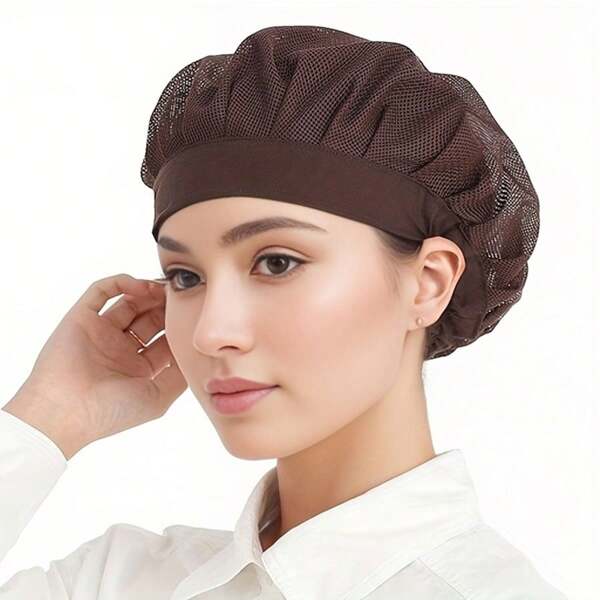 Broad Brim Chef Hat, Dustproof & Breathable Comfortable Unisex Head Cover For Kitchen, Restaurant Or Workshop, Food Service