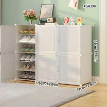 Multi-Tier High Capacity Dust-Proof Storage Shelf, Foldable Shoe Rack For Bedroom, Living Room, And Hallway, Suitable For Home Use