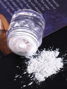 0.5g/盒釉面甜甜圈珠光镀铬粉 1PC 镀铬指甲粉冰透明极光镀铬指甲粉，高光泽珠光彩虹闪光粉金属颜料 - 白色 - 查看 5