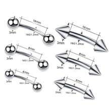 Multi-Function Body Piercing Brow Ring & Ear Stud