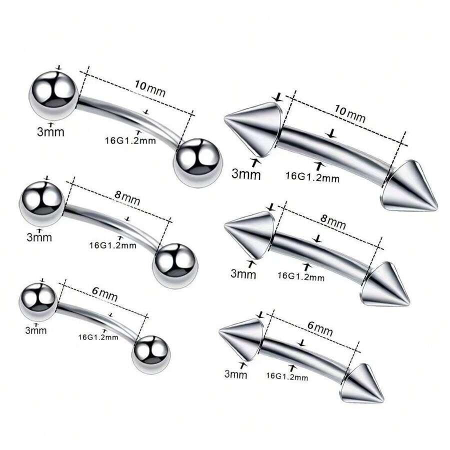 Multi-Function Body Piercing Brow Ring & Ear Stud