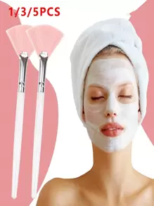 1/3/5 件化妆刷面部彩妆化妆品眉毛凝胶化妆套装扇形刷散装粉色刷子刷子化学去皮刷面膜工具护肤荧光笔铝