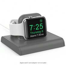 Apple Watch & Charging Stand, Plastic Desktop Organizer Station Gifts Birthday Graduation - Grey - View 3