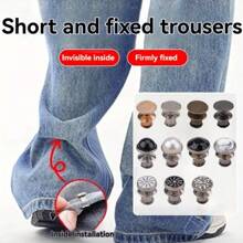 5 件/10 件裤腿固定夹，裤脚固定器防拖拽小工具，隐形裤脚固定器无需缝纫，适用于太阳帽、渔夫帽等帽子，配有绳扣 - 彩色 - 查看 2