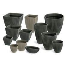 Prosperplast Latia Round MIDL Pot Ø40x40 Anthracite. Free Shipping 24/72 Hours.