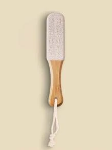 Lime à pieds - Côté double callosités et éliminateur de peau morte pour des pieds lisses, lime à pieds double face avec manche en bois