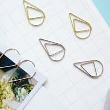 30pcs Water Drop Shaped Paper Clips, Suitable For Notebook, Office, School, Cute Bookmark Clips And Stationery Accessories - Multicolor - View 3