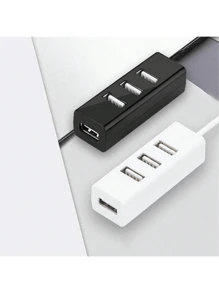 1 件迷你 USB 集线器扩展器、4 端口 USB 集线器扩展器、USB 适配器站、超薄便携式数据中心、USB 分配器、黑色 - 黑色 - 查看 3