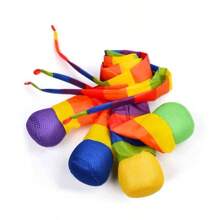 1 Stück zufällige Farbkombination Wurfball mit Regenbogenschwanz, weicher Regenbogenspielball, Sport Kometen Bälle Spielplatz Spielzeug für Innen- und Außenspiele und Aktivitäten, Spaß beim Werfen in der Schule