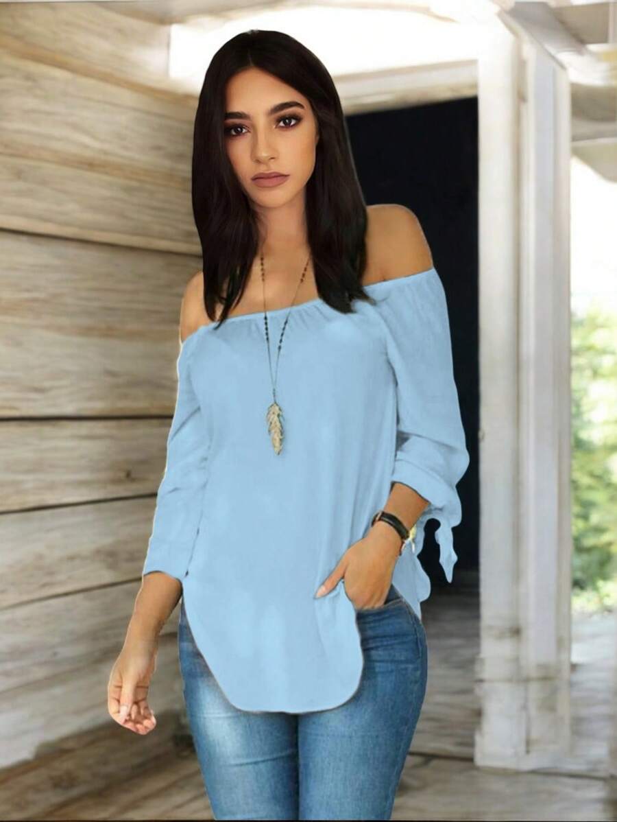Fashionable Comfortable Off-The-Shoulder Blouse For Women