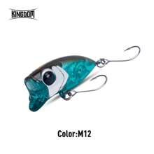 Kingdom Micro Minnow 顶水钓鱼饵 2.4 克 35 毫米 Z-Action 硬饵高品质浮动波帕单钩用于鲈鱼梭子鱼 - 彩色 - 查看 11