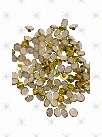 BOTAO DE PE COM PEDRA PEROLA(PJ-218) PACOT COM 100 PECAS