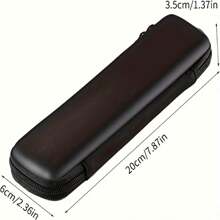 1pc Portable Rectangular EVA Material Black Storage Box, Makeup Cosmetic Organizer, Pencil Pen Eraser Stationery Box, High-Quality EVA Pencil Case For Office And School Supplies