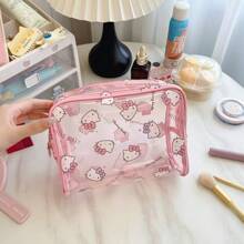 Sanrio 1pc.Sanrio Cartoon Clear Cosmetic Bag Large Capacity Kulomi Cute Portable Travel Storage Bag