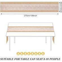 1 bộ/2 bộ/3 bộ/5 bộ/10 bộ khăn trải bàn vải bố - Khăn trải bàn vải 12" X 108" có viền ren ở cả hai mặt, dùng cho đám cưới, phong cách cổ điển mộc mạc, thích hợp cho Giáng sinh, Lễ tạ ơn, Đám cưới theo chủ đề, Sinh nhật, Ăn tối, Tiệc tùng, Ngày lễ tình nhân - Nhiều màu - Xem 3