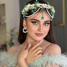 1 chiếc vương miện cô dâu thời trang trang trí bằng pha lê - Nhiều màu - Xem 6