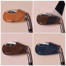 1pc Golf Club Head Cover, PU Leather Golf Iron, Putter Head Protector - Multicolor - View 2