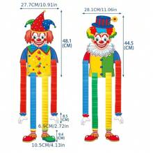 Paper Clown Pendant Circus Themed Birthday Clown Retractable Honeycomb Ornament