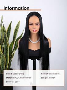 jessie's wig 预切 4x4 蕾丝波浪层剪无胶假发真人头发佩戴和使用无胶假发 180% 密度 100% 真人头发 16-26 英寸 - SNatural - 查看 2