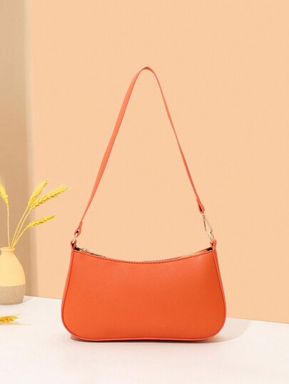 Bolso de hombro baguette minimalista elegante de diseño único y creativo de moda para mujeres