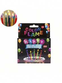 1 set/12 pièces Bougie d'anniversaire multicolore, Décoration de gâteau Branchement créatif Bougie arc-en-ciel Décoration de fête, Fournitures de décoration pour table de dessert, Fournitures de décoration de gâteau, Fournitures de décoration de cuisson, Fournitures de décoration de fête, Cadeaux Remise des diplômes, Mariage