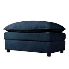 Deep Seat Sectional Sofa Cloud Couch With Ottoman Modern Chenille Comfy Love Seat Upholstered Modular L Shaped Couch For Living Room Apartment Office DIY Combination Blue