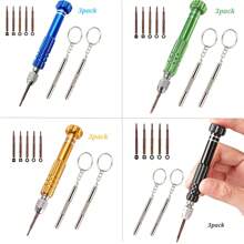 3 Pieces Portable Home Repair Tool Kit, 5-In-1 Multi-Function Mini Screwdriver Set (T6 Torx, T5, 1.5, -2.0, Star 0.8) And 3-In-1 Keychain Screwdriver Set, Suitable For Phones, Glasses, Electronics, Watches, Laptops, Jewelry