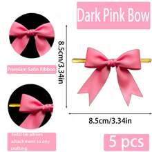 20 Pcs Twist Tie Bows Satin Ribbon Bow For Gift Wrapping Champagne Bottle Cake Treat Bag Craft DIY Gift Wedding Bridal Shower Christmas Birthday Party Christmas Decorations Home Christmas Gifts Christmas Decor